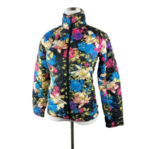 The North Face Floral Lotus Jacket Quilted Thermoball Puffer Full Zip Size Small - Picture 14 of 14
